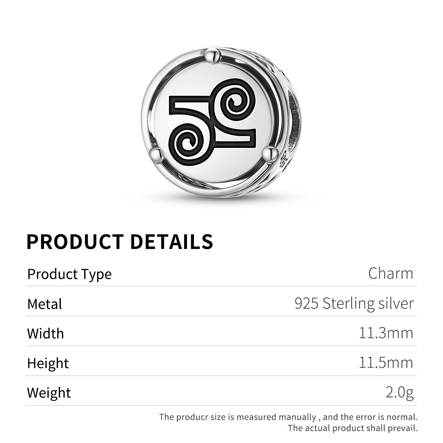 925 Argent Sterling Adinkra Gyawu Atiko Charms Pour Bracelets et Colliers Pendentifs Perles Je