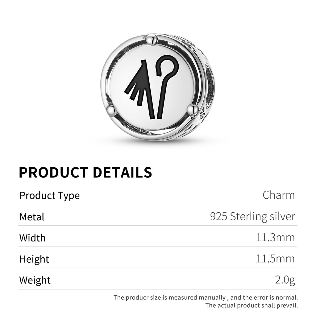 925 Argent Sterling Crook égyptien et les charmes d'automne pour bracelets et colliers Pendentifs perles