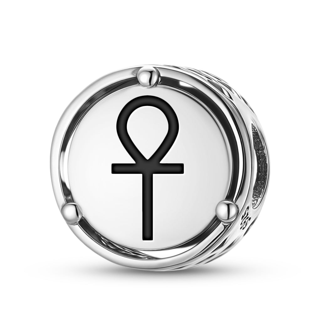 925 Argent Sterling Ankh égyptien Charms pour bracelets et colliers Pendentifs perles bijoux