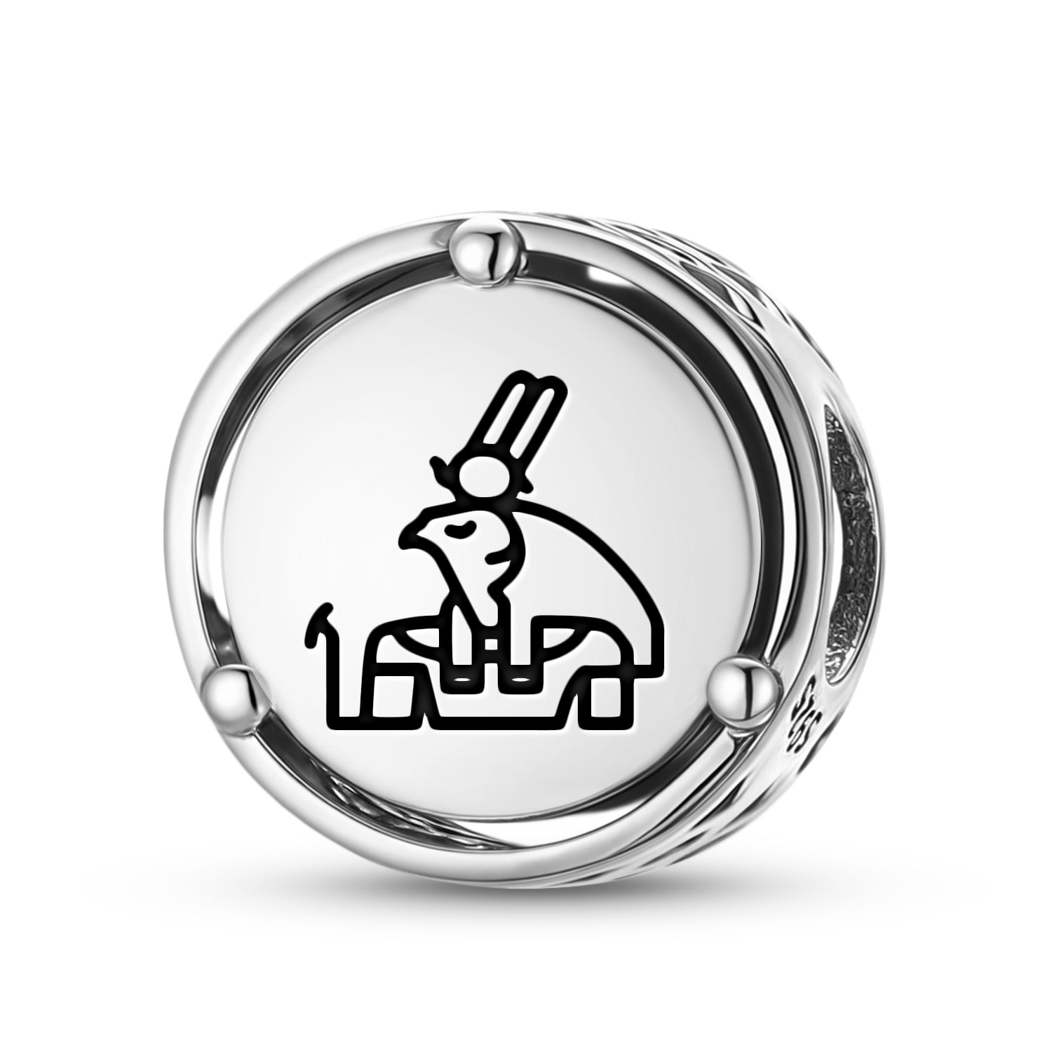 925 Argent Sterling égyptien Montu Charms pour bracelets et colliers Pendentifs perles bijoux