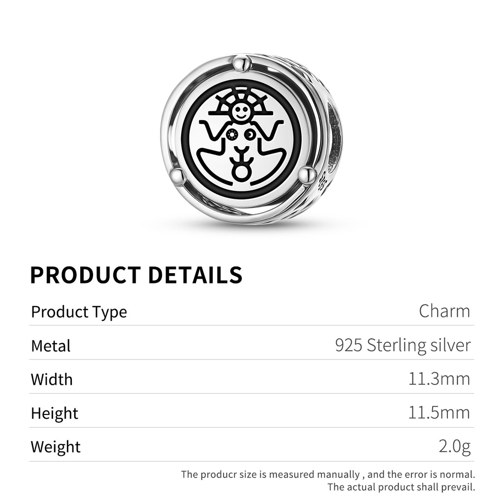 925 Argent Sterling Inca Pachamama Charms Pour Bracelets et Colliers Pendentifs Perles Bijoux