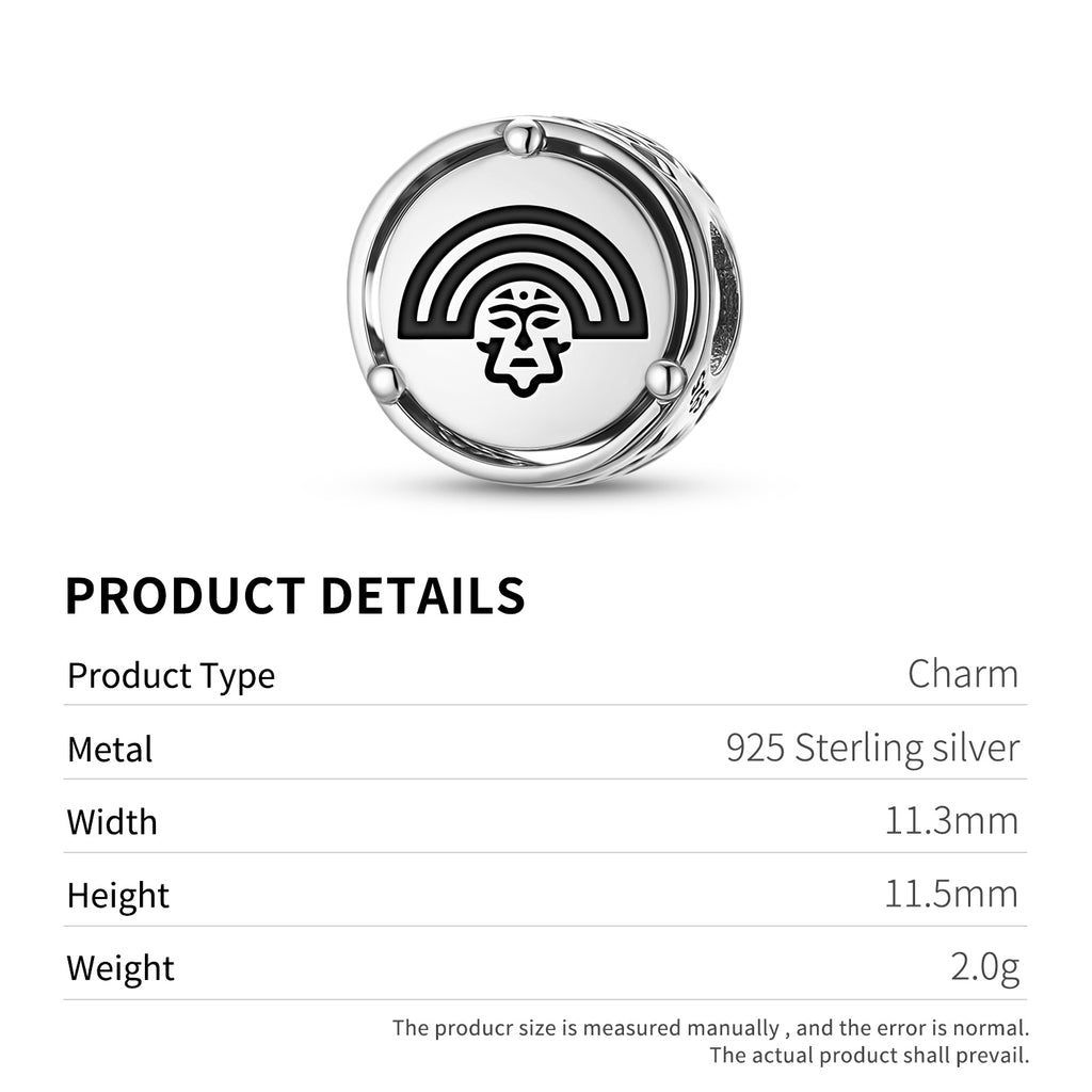 925 Argent Sterling Inca Inti Charms Pour Bracelets et Colliers Pendentifs Perles Bijoux Fit
