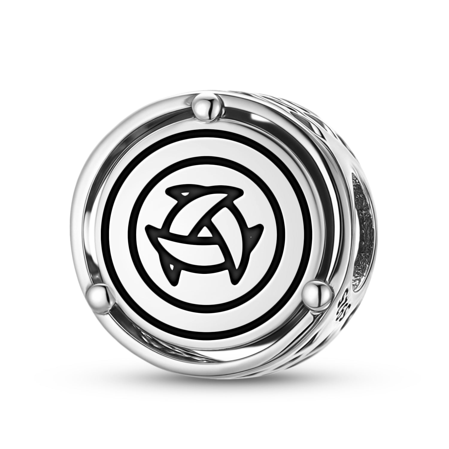 925 Argent Sterling Crop Circles Triquetra Charms Pour Bracelets et Colliers Pendentifs Perles