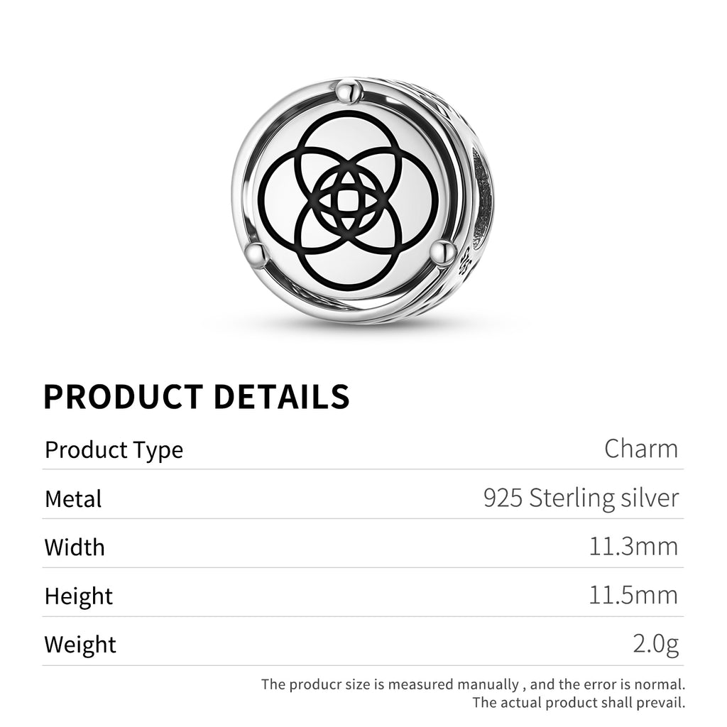 925 Argent Sterling Crop Circles Crooked Soley Charms Pour Bracelets et Colliers Pendentifs B