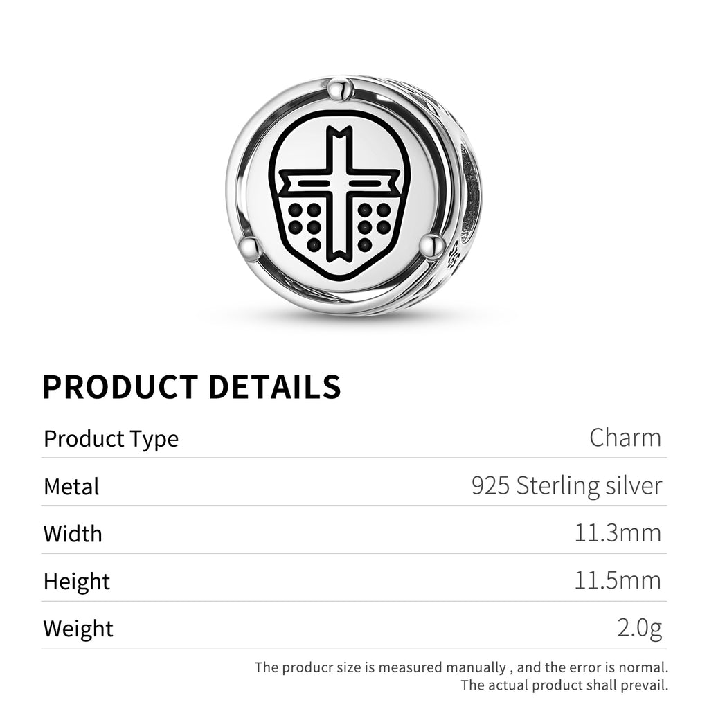 925 Sterling Silver Templar Bracelets pour bracelets et colliers Pendentifs perles