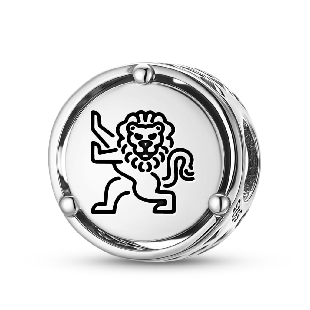 925 Sterling Silver Templar Le Lion Charms Pour Bracelets et Colliers Pendentifs Perles Jewel