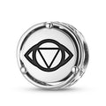 925 Argent Sterling Chakra Troisième Eye Charms Pour Bracelets et Colliers Pendentifs Perles Jewel