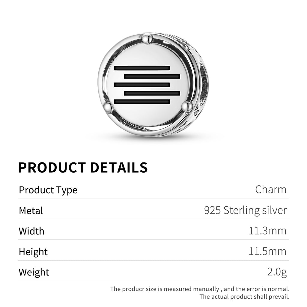 925 Argent Sterling Mu Lemurian Espace Charms Pour Bracelets & Colliers Pendentifs Perles Juif