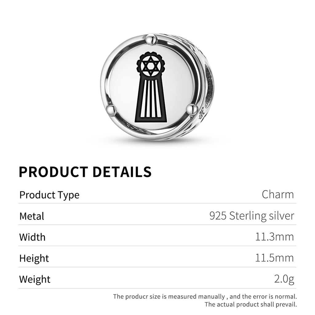 925 Argent Sterling Mu Lemurian Cosmogonic Diagram Charms pour bracelets et colliers Pendan