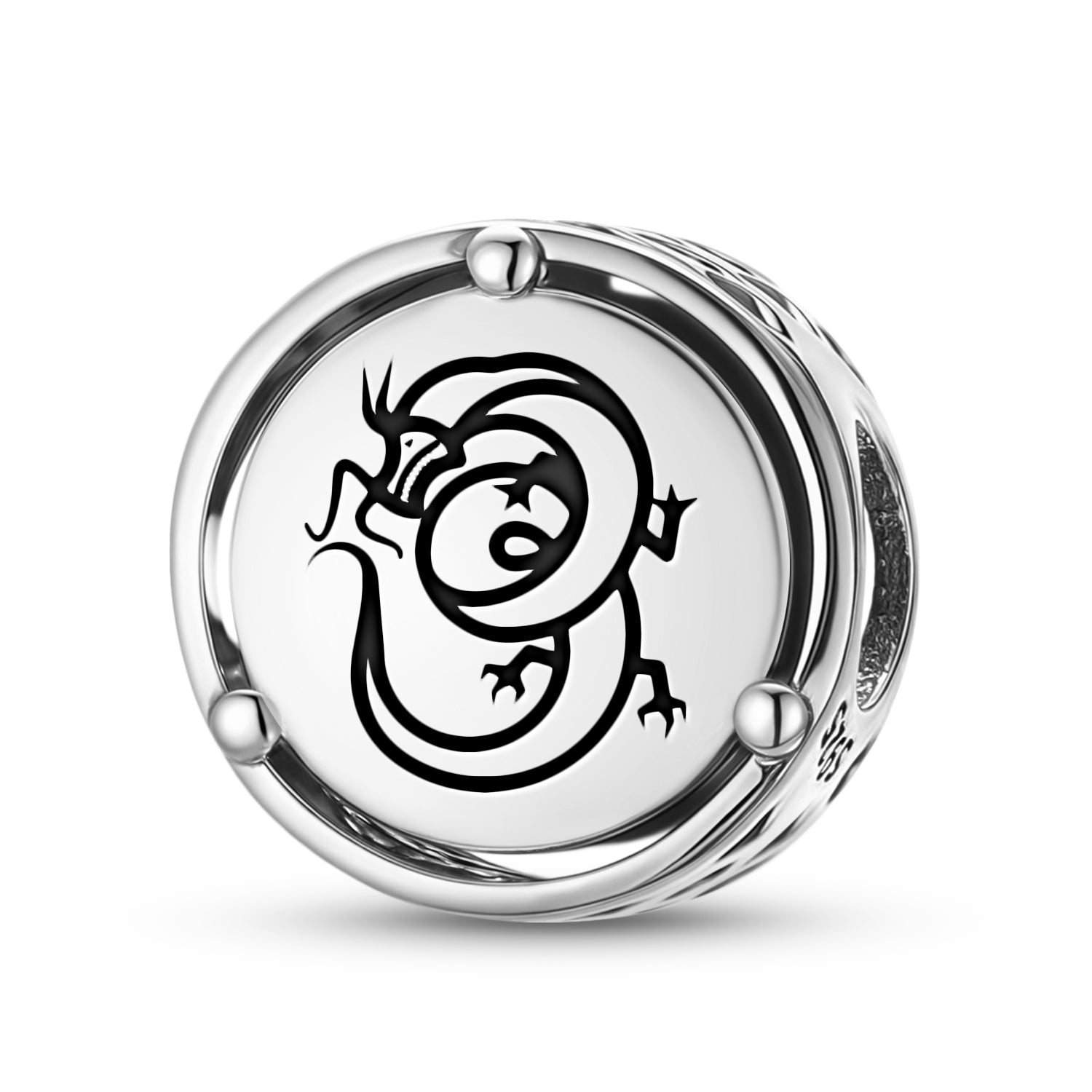 925 Argent Sterling Chinois Long Wang Dragon Charms Pour Bracelets et Colliers Pendentifs Bea