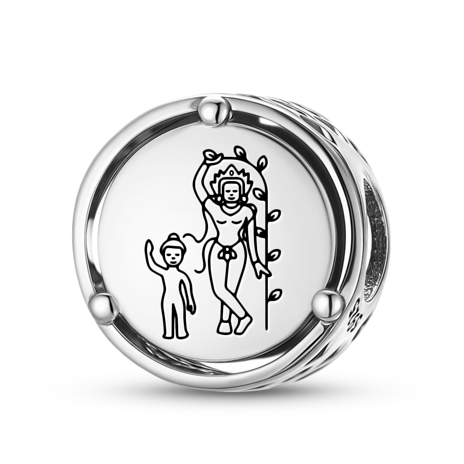 925 Argent Sterling Dieux bouddhiste Maya Devi Charms pour bracelets et colliers Pendentifs perles