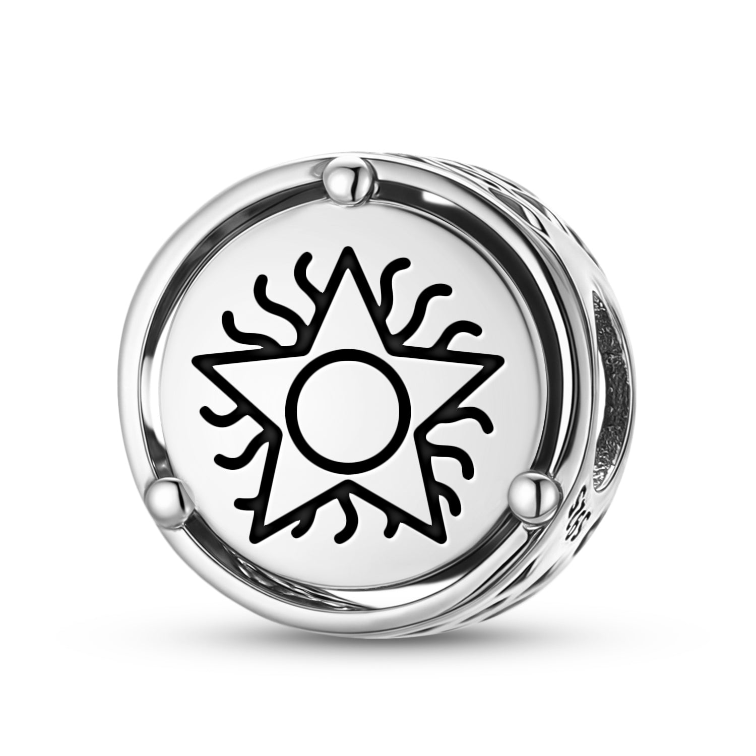 925 Argent Sterling Freemasonry Blazing Star Charms Pour Bracelets et Colliers Pendentifs Bea