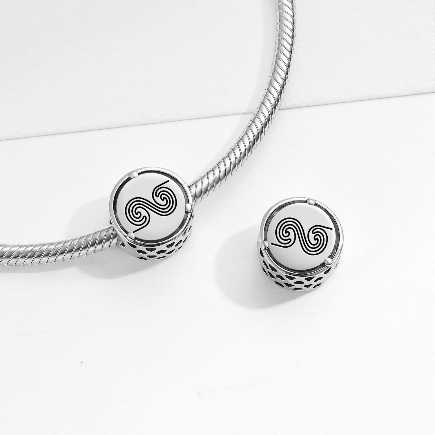925 lignes en argent sterling Nazca Les charmes de labyrinthe pour bracelets et colliers Pendentifs être