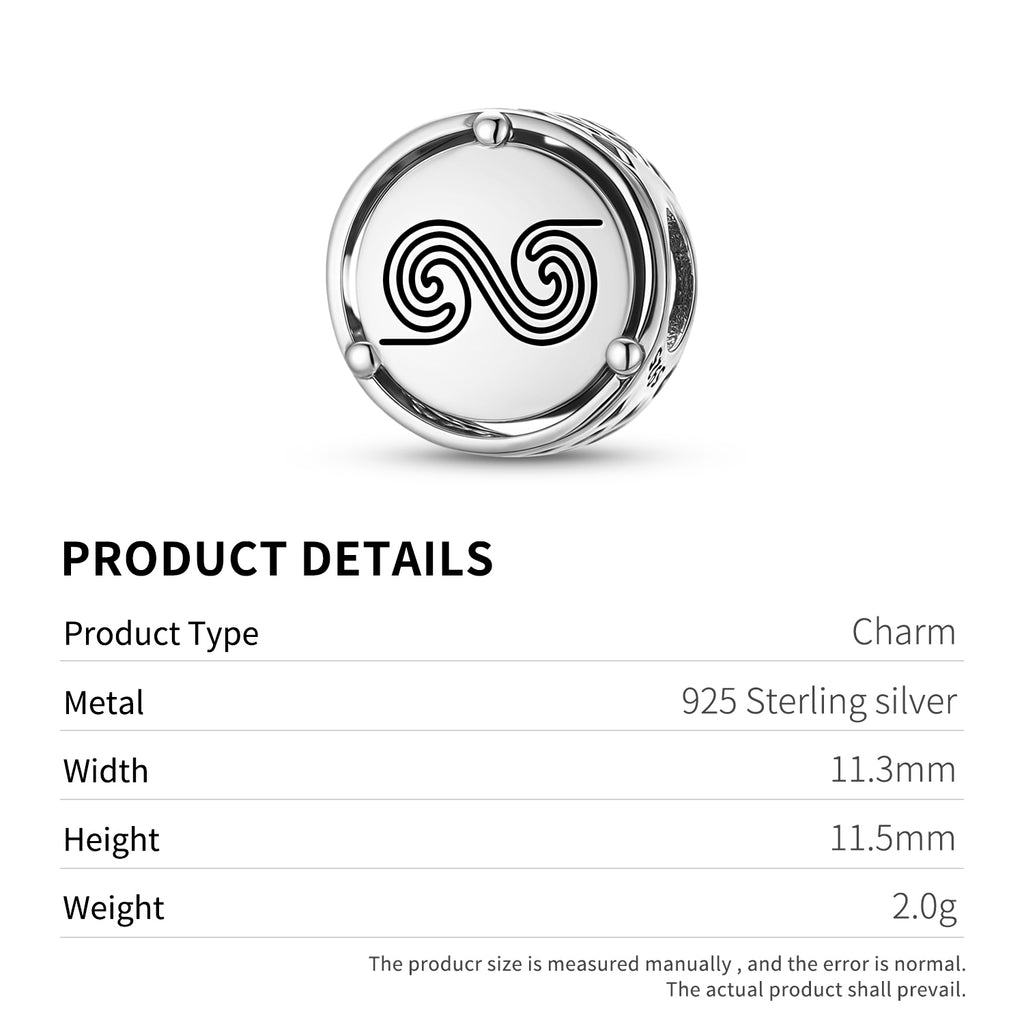 925 lignes en argent sterling Nazca Les charmes de labyrinthe pour bracelets et colliers Pendentifs être