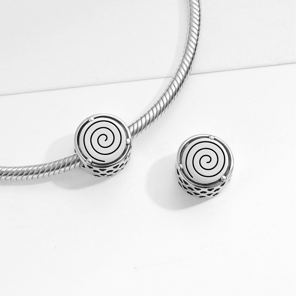 925 lignes en argent sterling Nazca les charmes spirales pour bracelets et colliers pendentifs perles