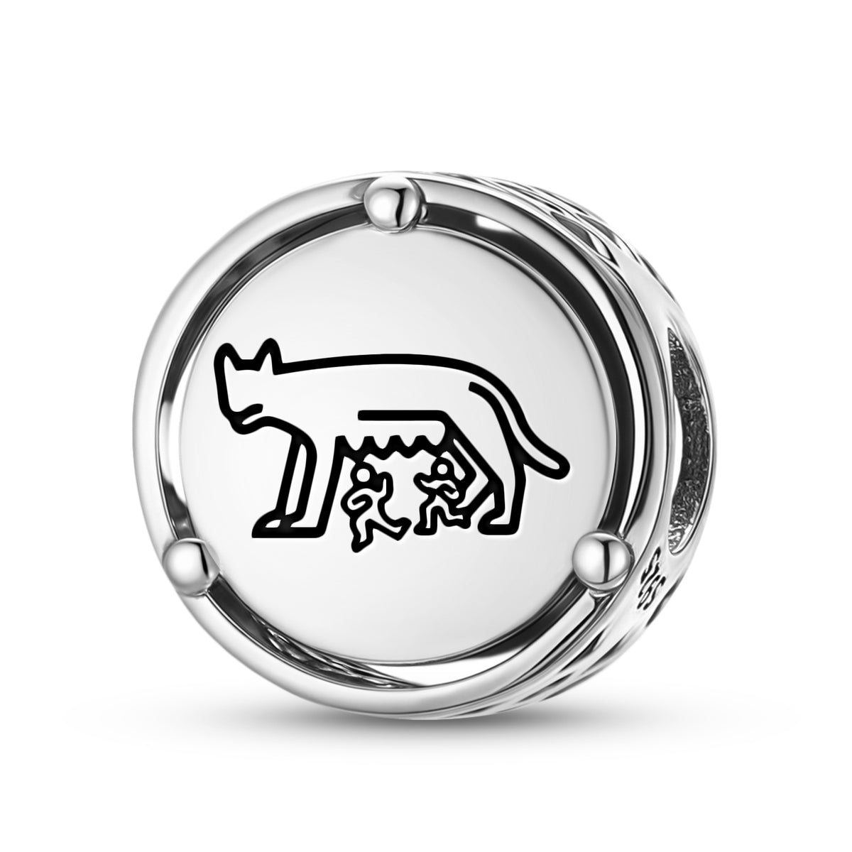 925 Sterling Silver Roman Empire Capitoline Charms for Bracelets and Necklaces Pendant Beads