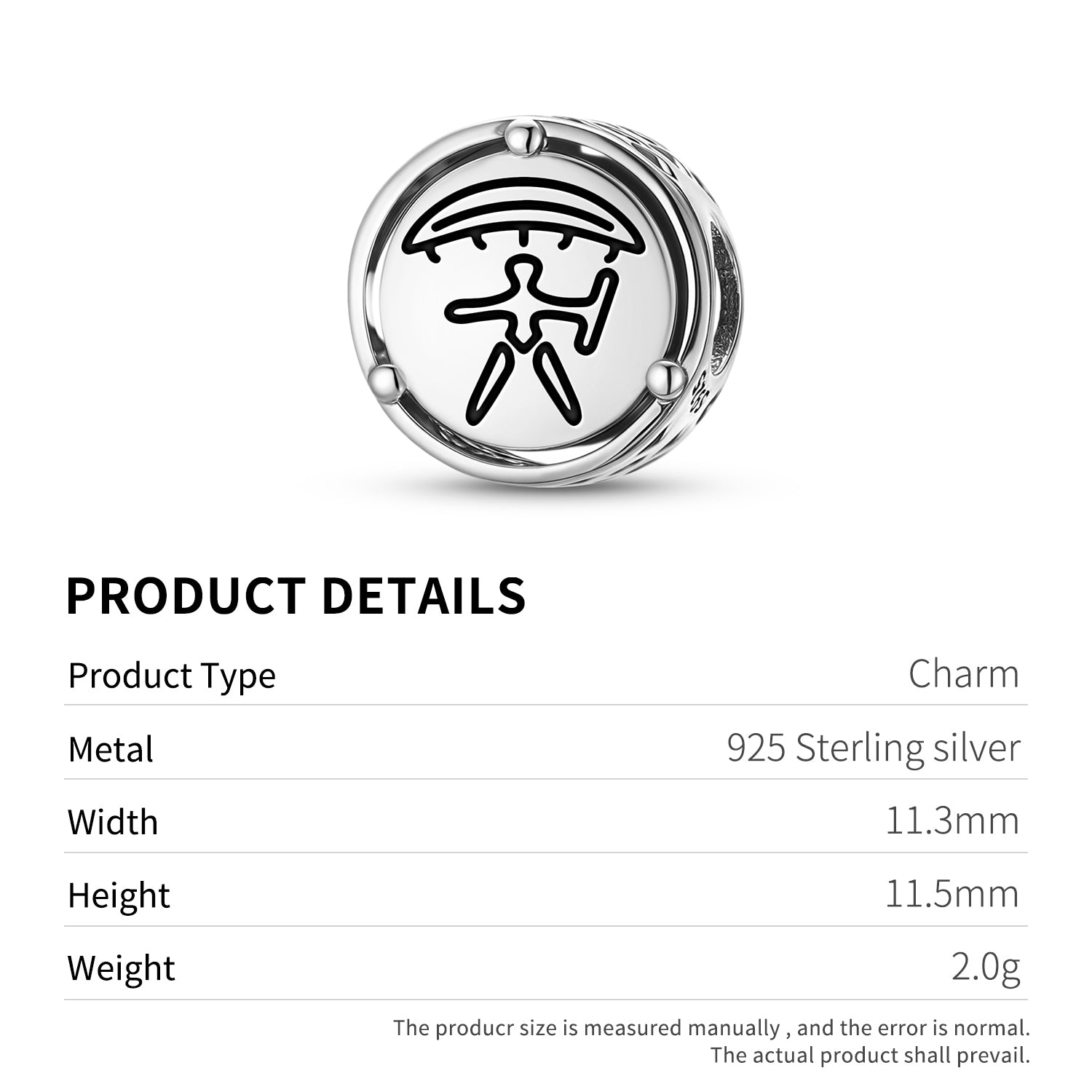 925 Argent Sterling Sami Sami Sagesse Charms Pour Bracelets et Colliers Pendentifs Perles Jewel