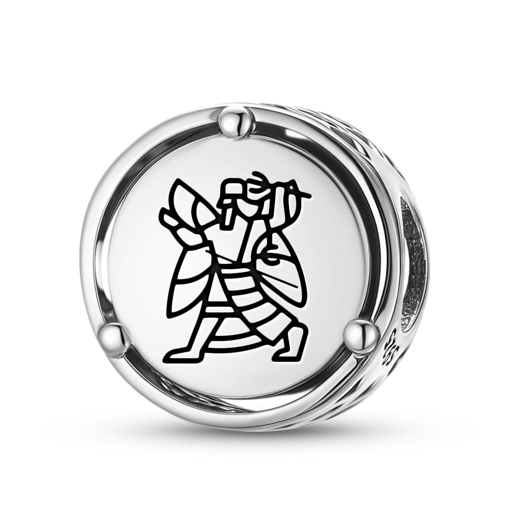 925 Argent Sterling Sumérien Ninurta Ningirsu Charms Pour Bracelets et Colliers Pendentifs Be