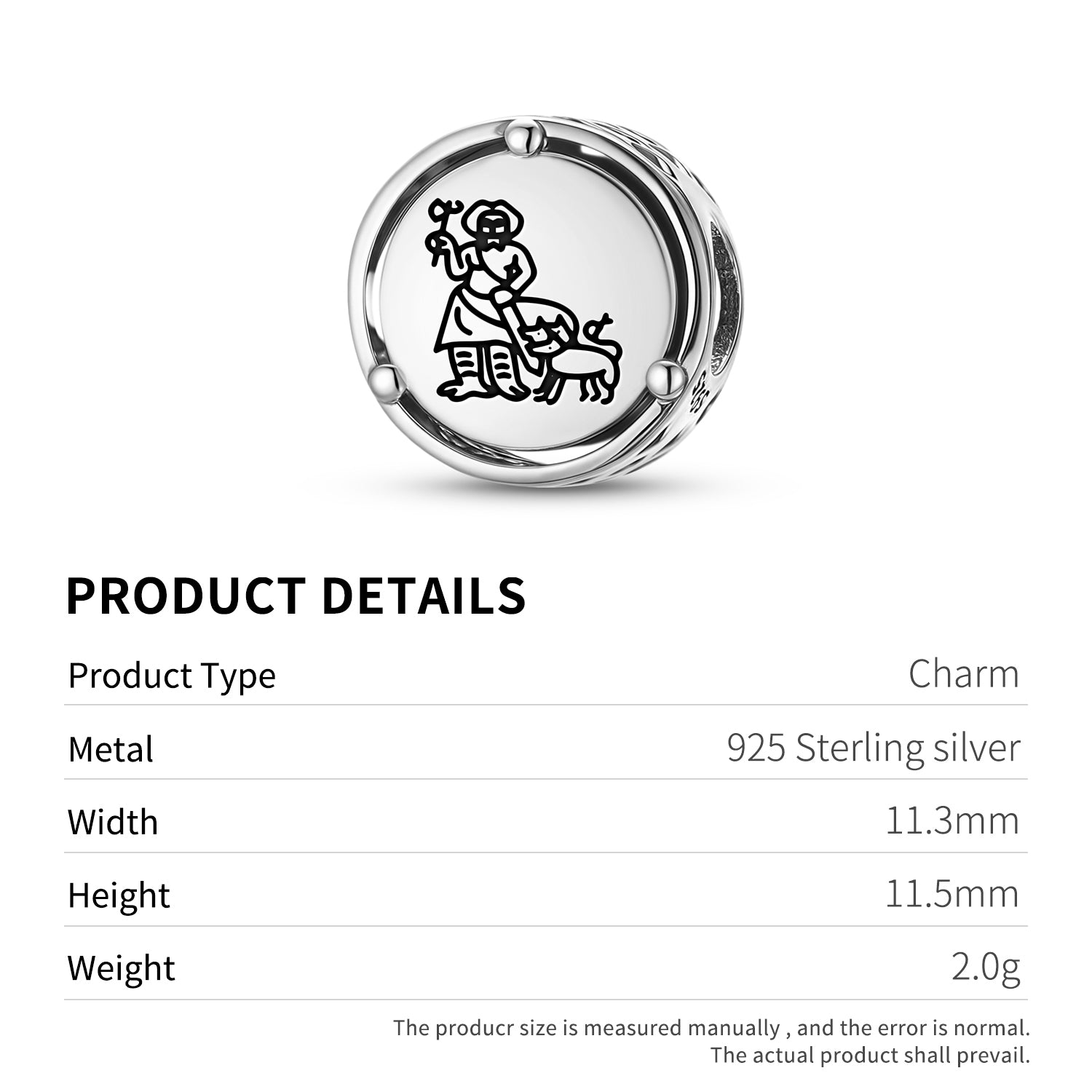 925 Argent Sterling Sumérien Nergal Charms Pour Bracelets et Colliers Pendentifs Perles Jewelr