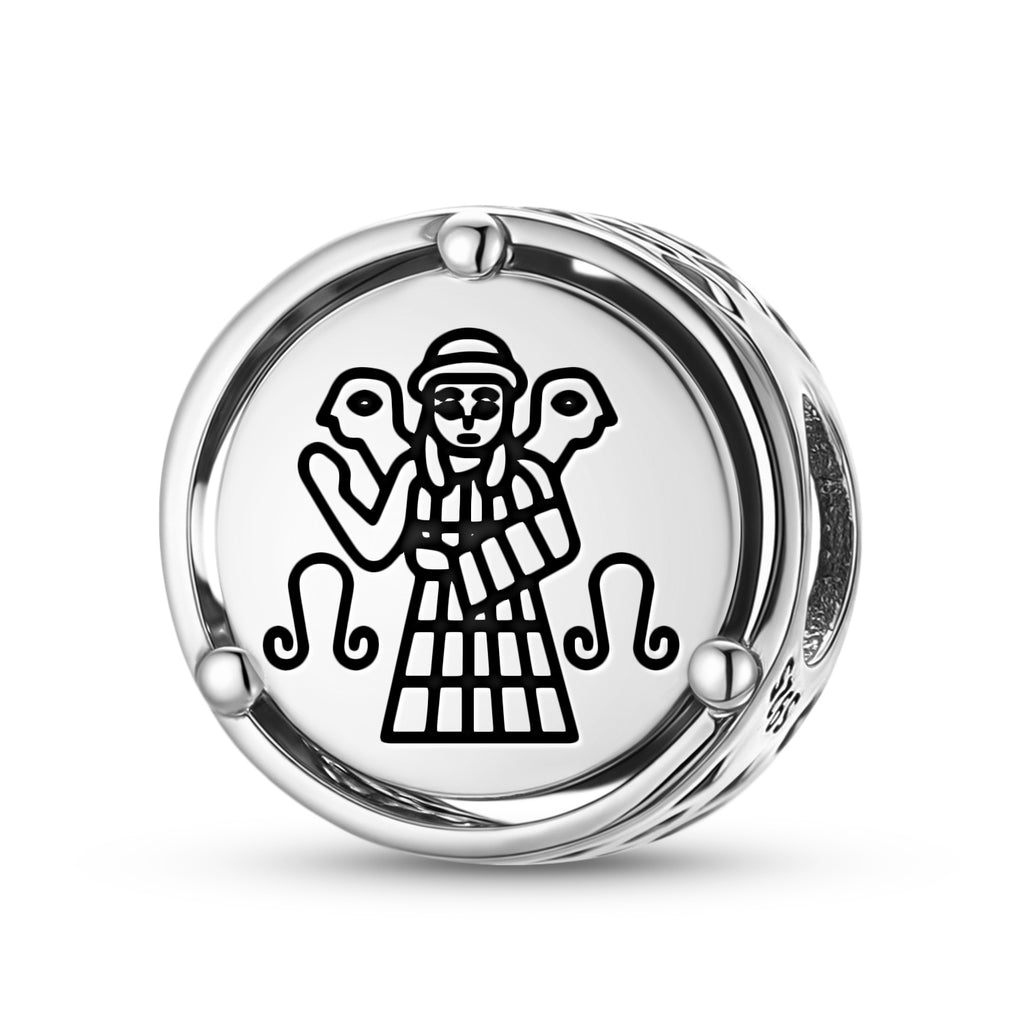 925 Argent Sterling Sumérien Ninhursag Damgalnuna Charms Pour Bracelets et Colliers Pendentif
