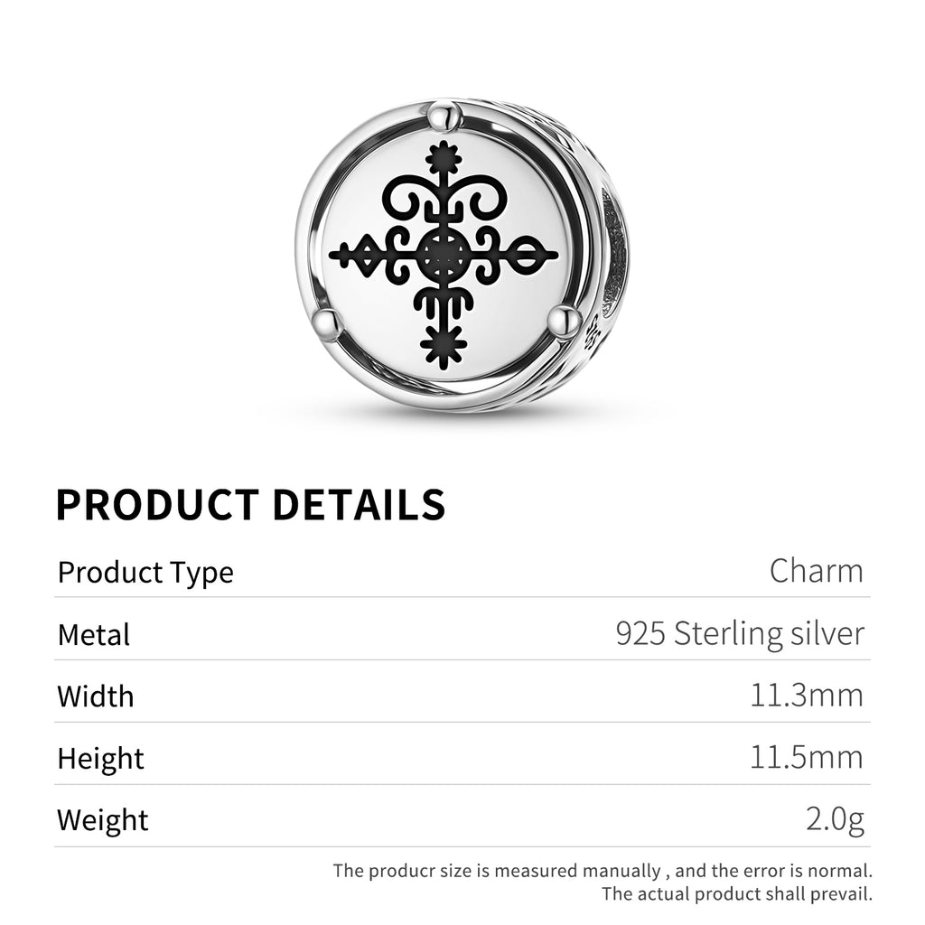 925 Argent Sterling Amérique centrale Simbi Ganga Charms pour bracelets et colliers Pendentifs