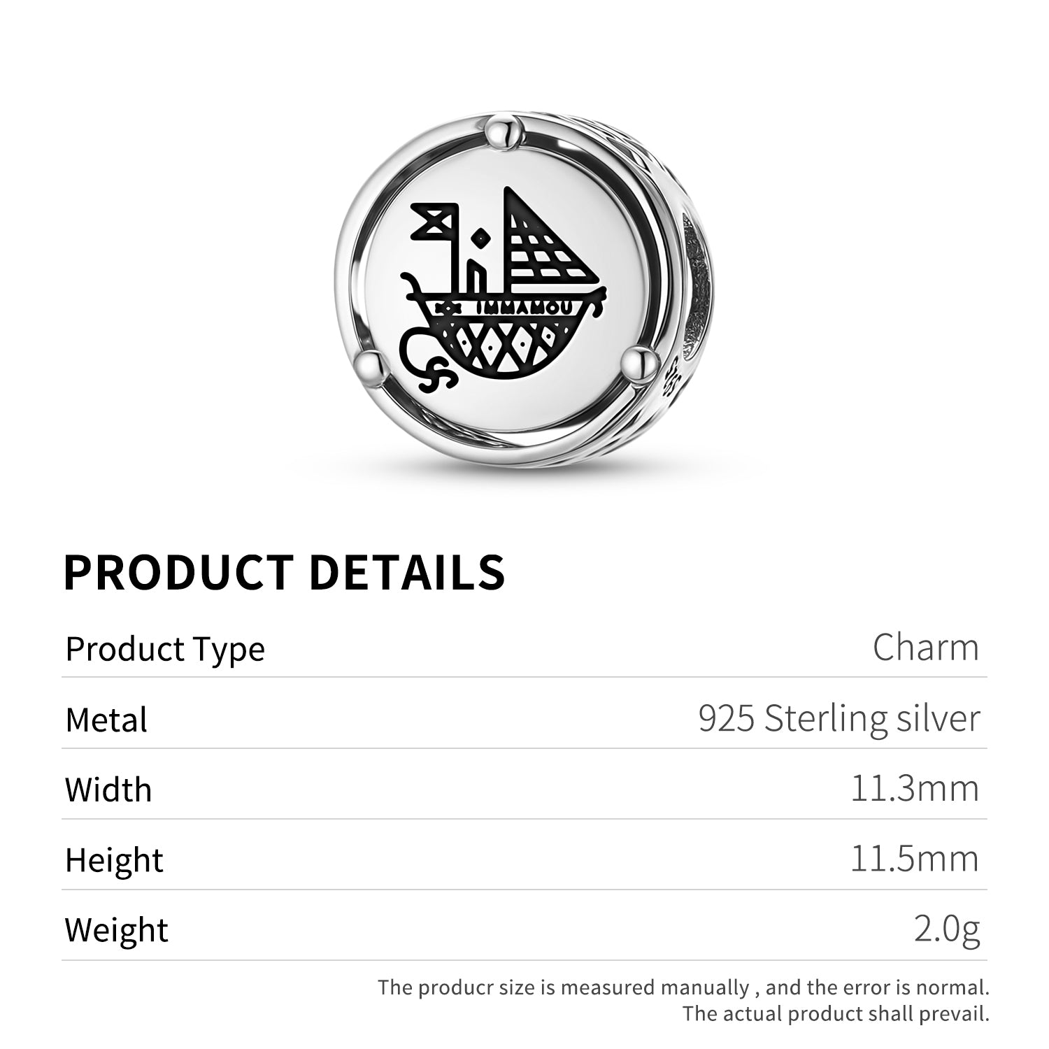 925 Argent Sterling Amérique centrale Agwe Charms Pour Bracelets et Colliers Pendentifs Perles J