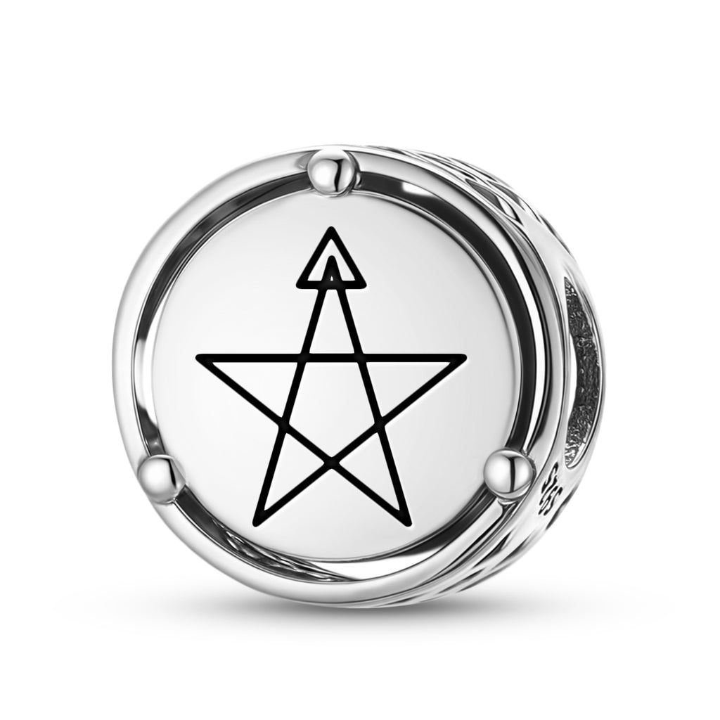 925 Argent Sterling Wicca 3ème degré Wiccan Charms pour bracelets et colliers Pendentifs perles
