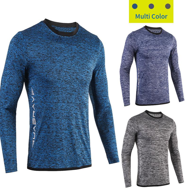 Ventes directes en usine Séchage rapide Sports de plein air Fitness porter des vêtements de sport manches longues hommes'