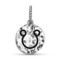 Astrologie South Node Symbol 925 Argent Sterling Textured Dangle Charm pour Charm Brace