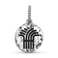 Mythologie grecque Demeter Cerere Symbol 925 Argent Sterling Textured Dangle Charm Pour C