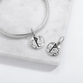 Norse Runes Wunjo Symbole 925 Argent Sterling Texture main Dangle Charm pour bracelet de charme
