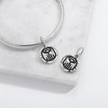 Maya Imix Symbole 925 Argent Sterling Texture main Dangle Charm pour bracelets de charme