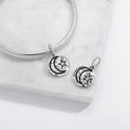 Islam Star et Symbole du Croissant 925 Argent Sterling Textured Dangle Charm pour Charm Br
