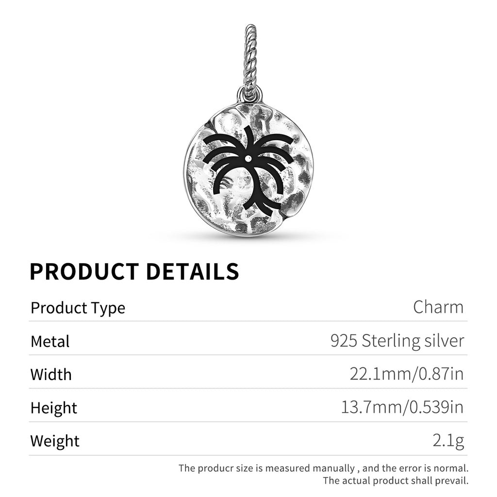Abe Dua Symbole 925 Argent Sterling Texture main Dangle Charm pour bracelets de charme