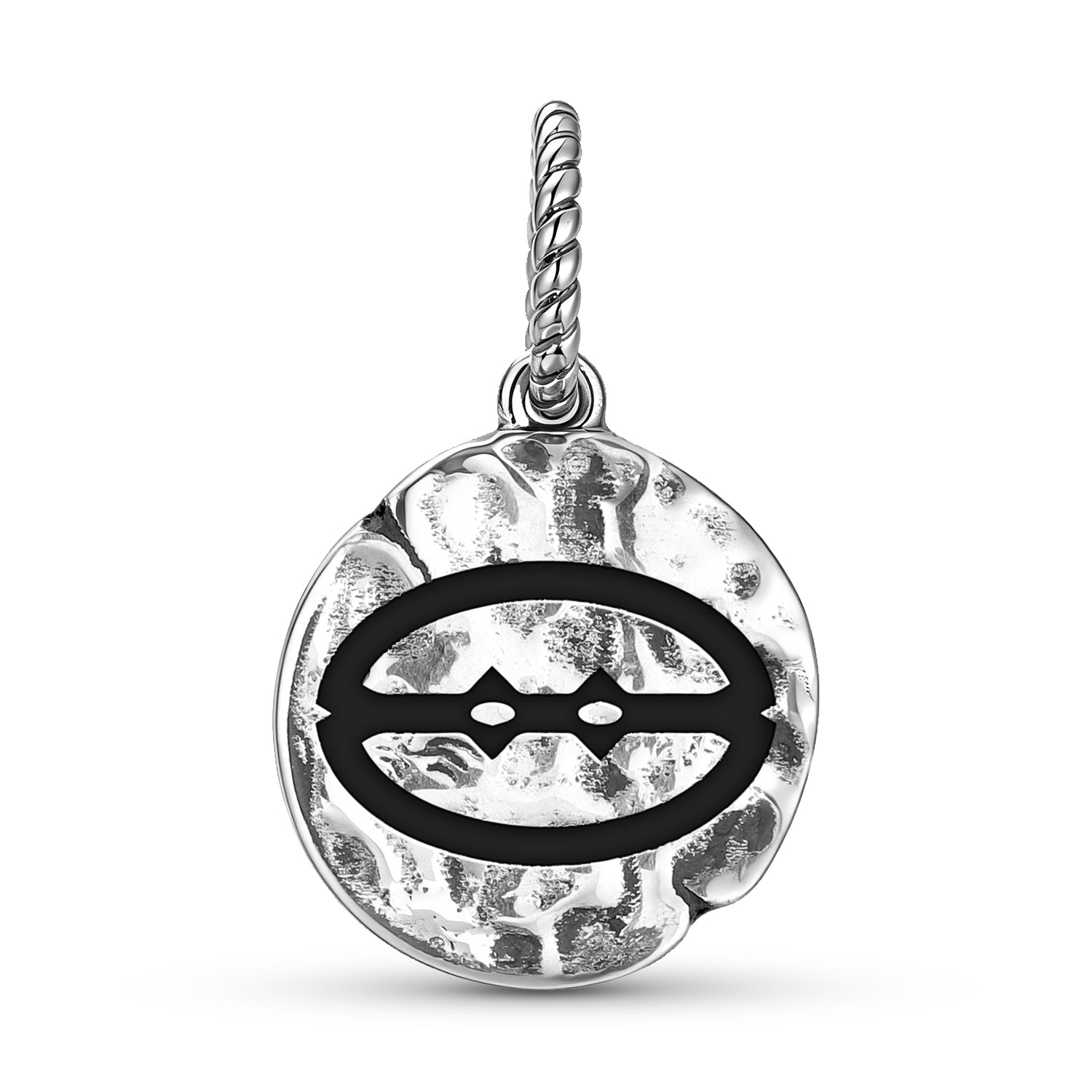 Adwo Symbol 925 Argent Sterling Texture main Dangle Charm pour bracelets de charme