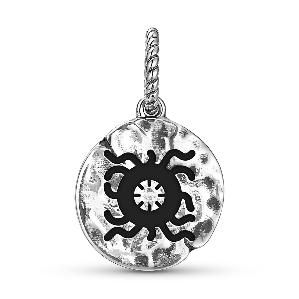 Azathoth Symbol 925 Sterling Silver Textured Dangle Charm for Charm Bracelets