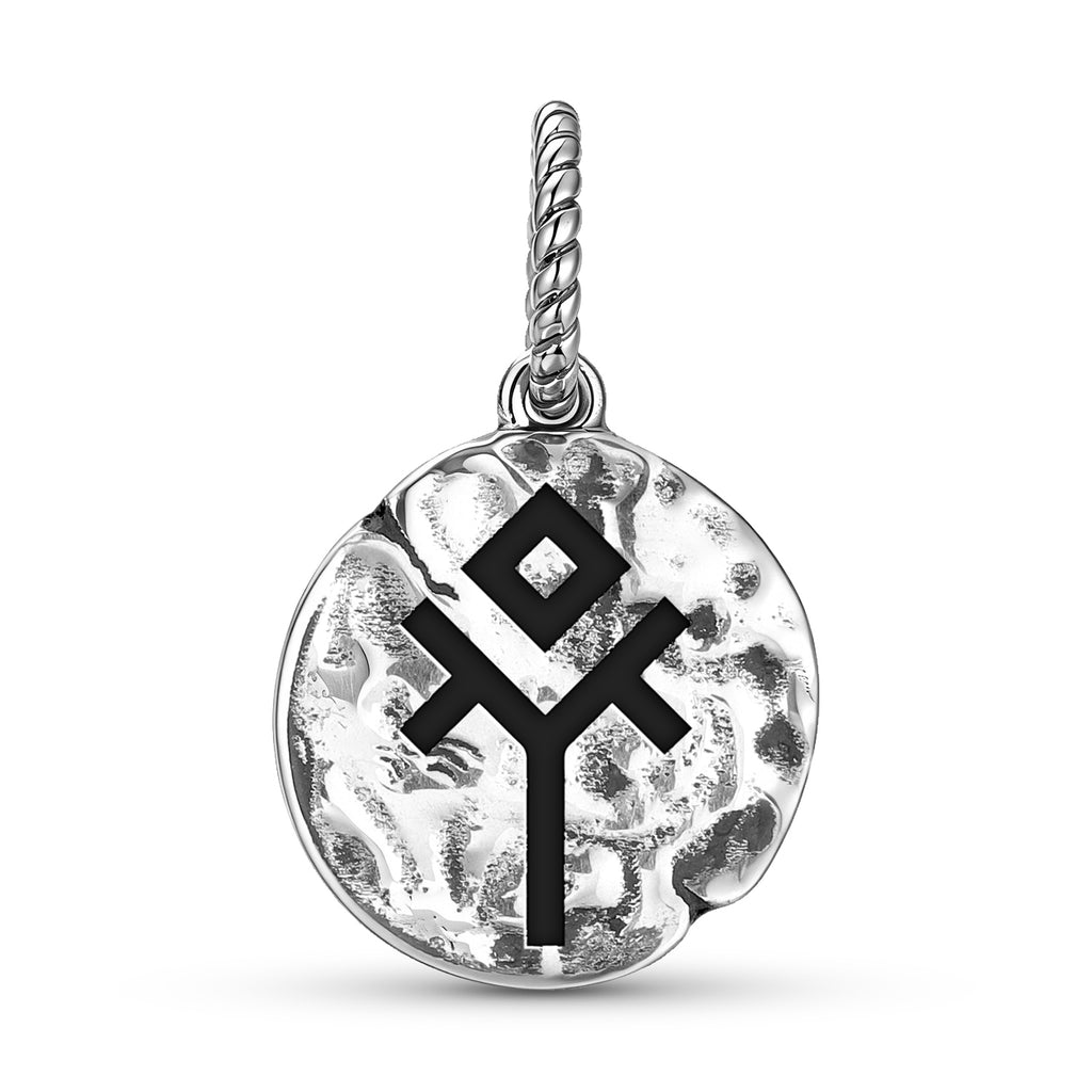 Slavique Nemiza Symbole 925 Argent Sterling Texture main Dangle Charm pour bracelets de charme