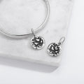 Japonais Agehanochō Symbole 925 Argent Sterling Textured Dangle Charm pour Charm Bracel