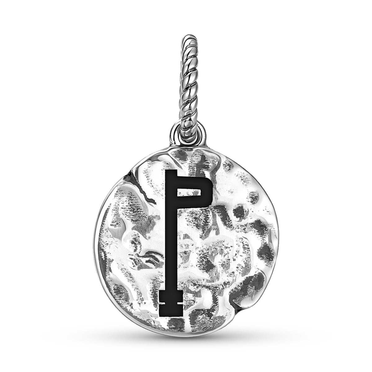 Egyptian Netra Symbol 925 Sterling Silver Texture Hand Dangle Charm for Charm Bracelets