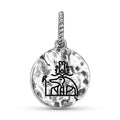 Egyptian Symbol 925 Sterling Silver Hand Textured Dangle Charm for Charm Bracelets