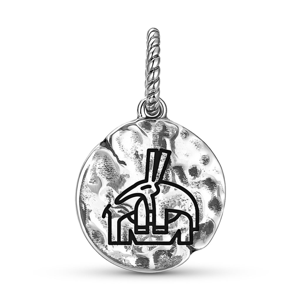 Ensemble égyptien Symbole 925 argent sterling main texturé Dangle Charm pour bracelets de charme