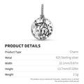 Symbole ammite égyptien 925 argent sterling main texturé Dangle Charm pour bracelets de charme