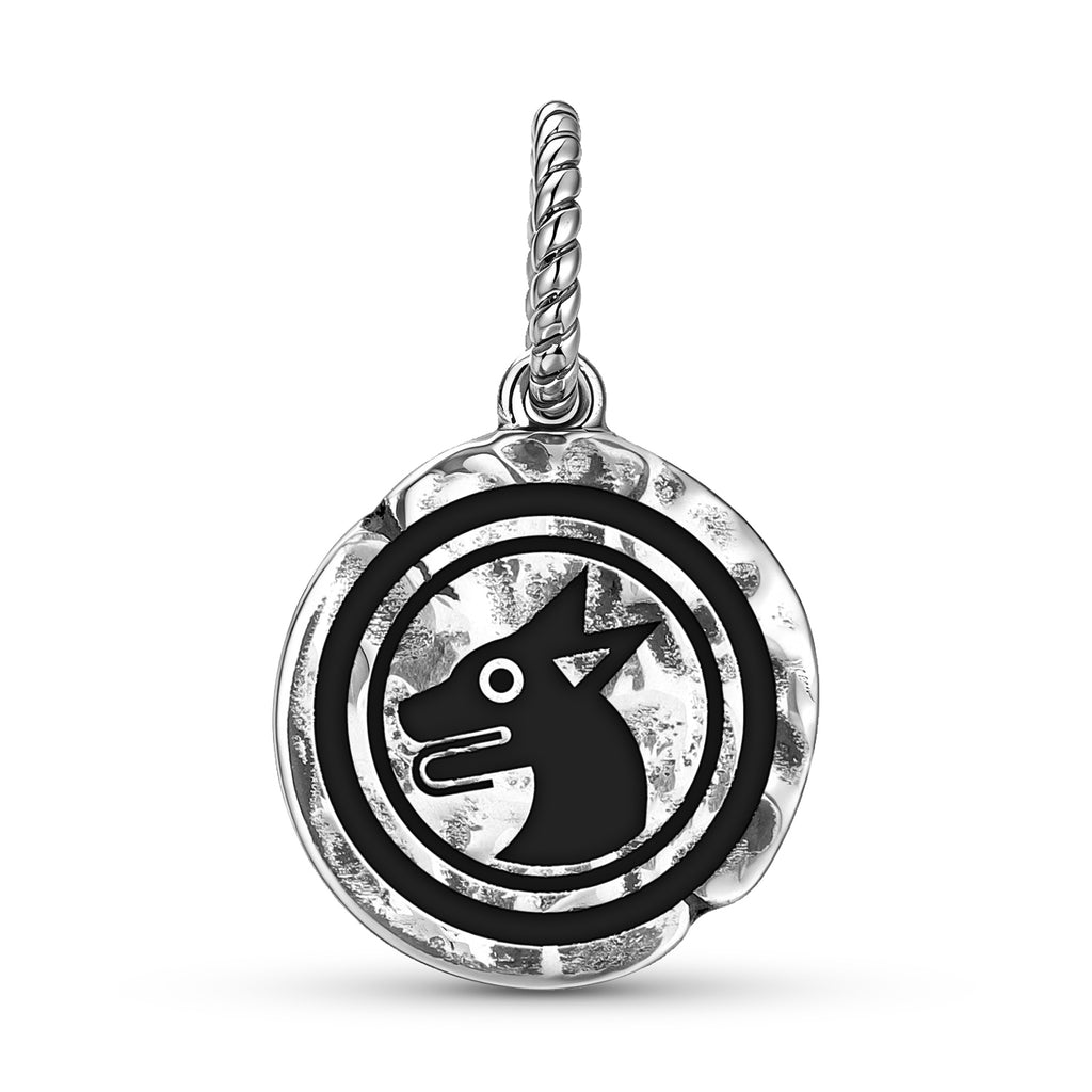 Inca Urcaguary Symbol 925 Argent Sterling Textured Dangle Charm pour bracelets de charme
