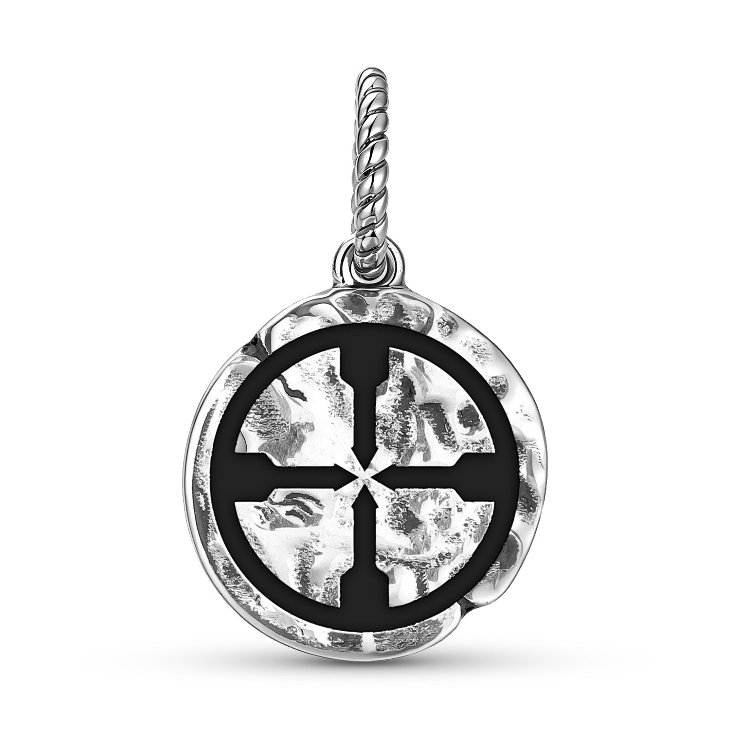 Lakota Sioux Médecine Flèches Symbole 925 Argent Sterling Textured Dangle Charm pour Cha