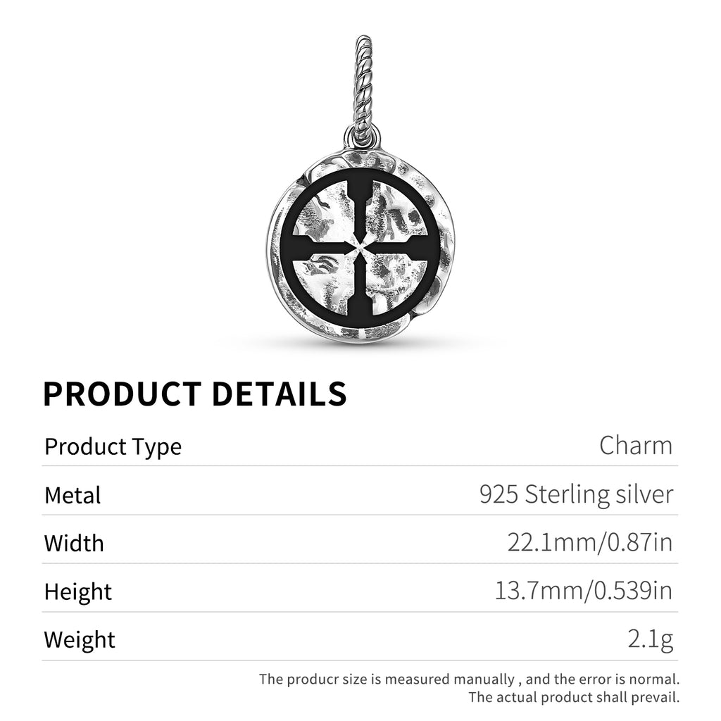 Lakota Sioux Médecine Flèches Symbole 925 Argent Sterling Textured Dangle Charm pour Cha