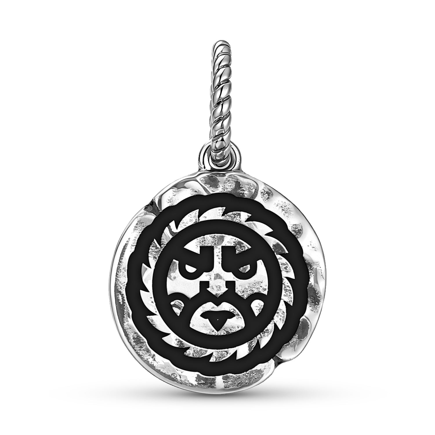 Maori Tumatauenga Symbole 925 argent sterling main texturé Dangle Charm pour bracelet de charme