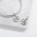 Native Rock Art Strength Of Divide Symbol 925 Argent Sterling Textured Dangle Charm F