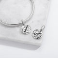 Native Rock Art Sagesse Symbole 925 Argent Sterling Textured Dangle Charm pour Charm Bra