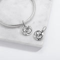 Triade Crop Circles Le symbole Triangle 925 Argent Sterling Textured Dangle Charm Pour