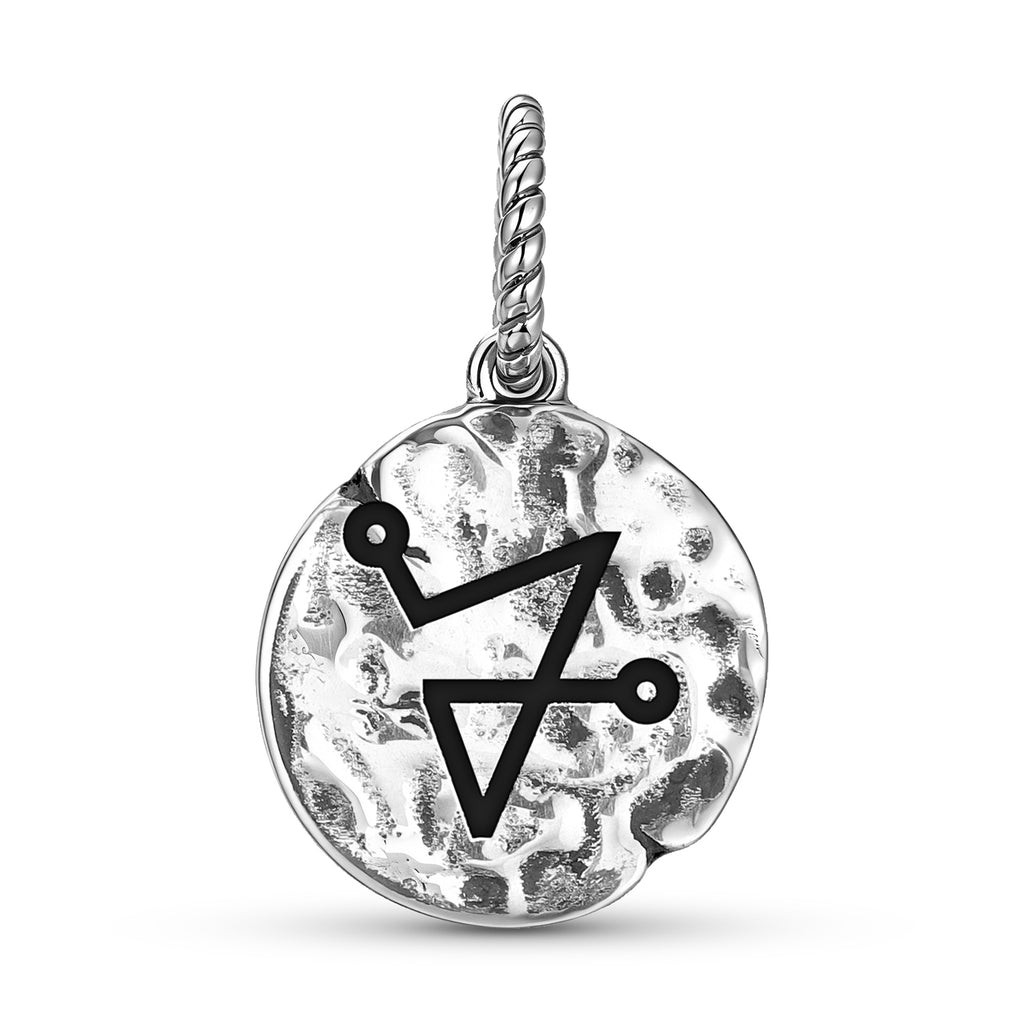 Anges MEBAHIAH Symbole 925 Argent Sterling Textured Dangle Charm pour bracelets de charme